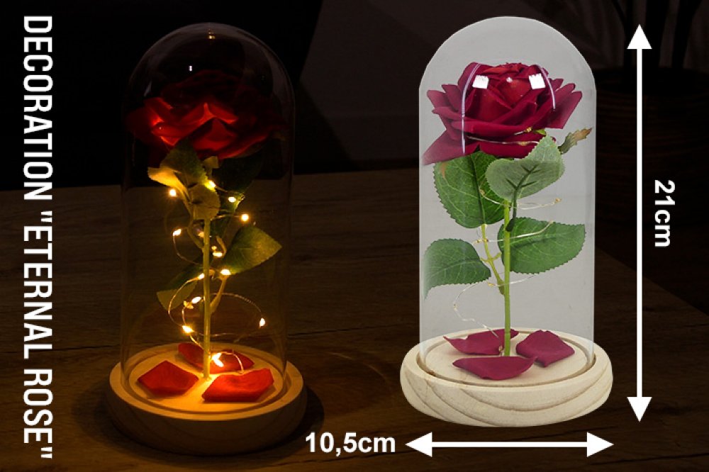 Cupola decorativa a LED Eternal Rose con illuminaz