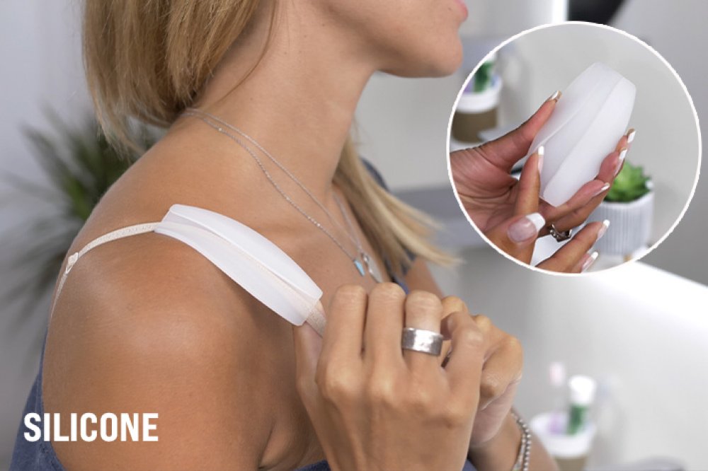 Coppia di spalline imbottite in silicone per reggi