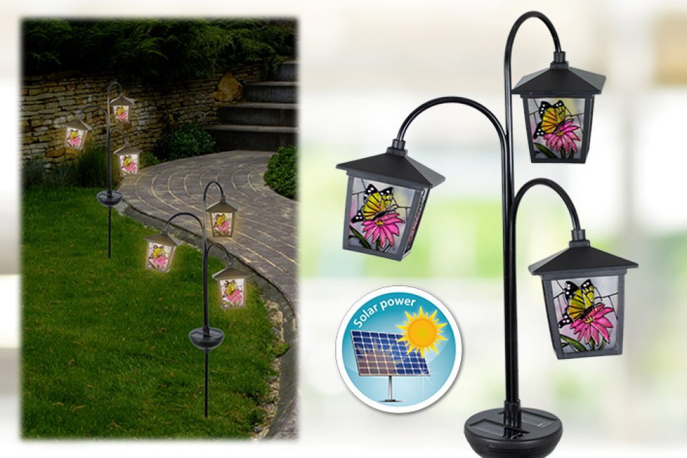Lanterne da giardino a LED ad energia solare a for