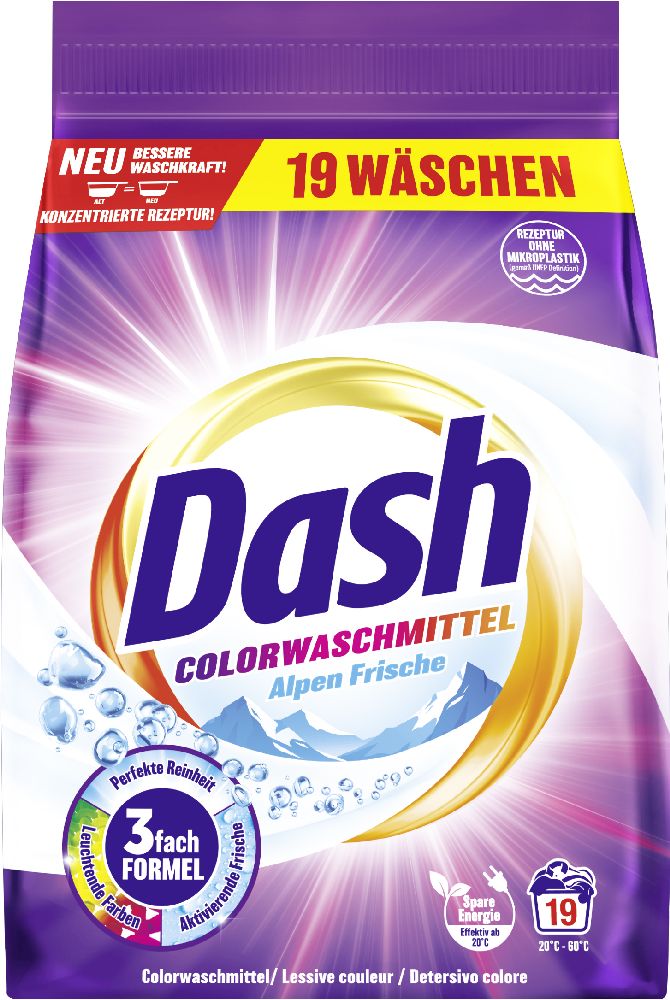 Detersivo per bucato Dash Color, profumo alpino. 1