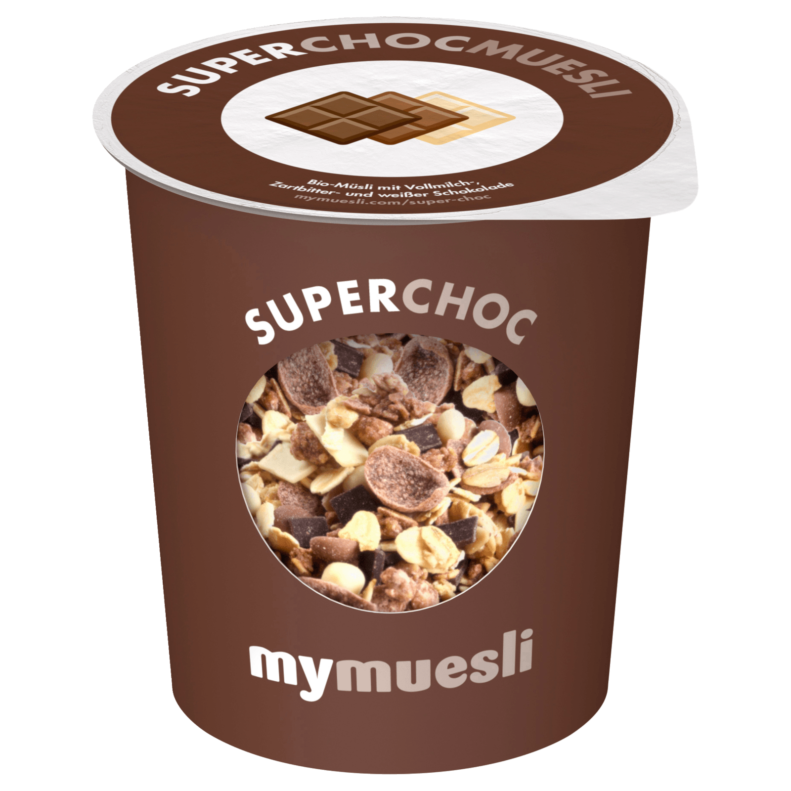 mymuesli 2go muesli super choc, tazza da 85 g