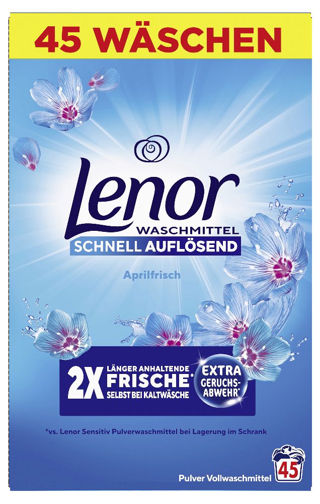 Detersivo in polvere Lenor April Fresh, 45 carichi