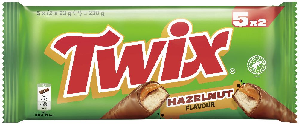 Mars Twix alla nocciola, 5 x 46 g mp