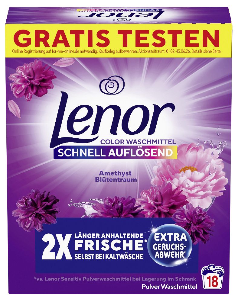 Detersivo in polvere Lenor amethyst flower, 18 lav