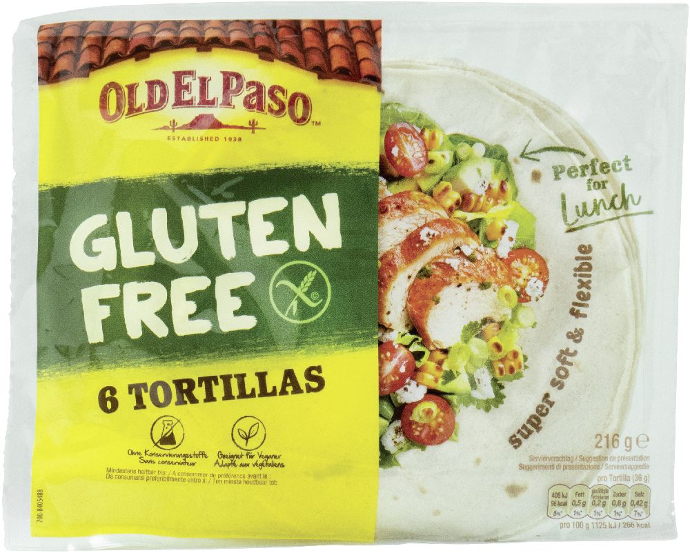 Old El Paso Tortillas Senza Glutine 6, 216g