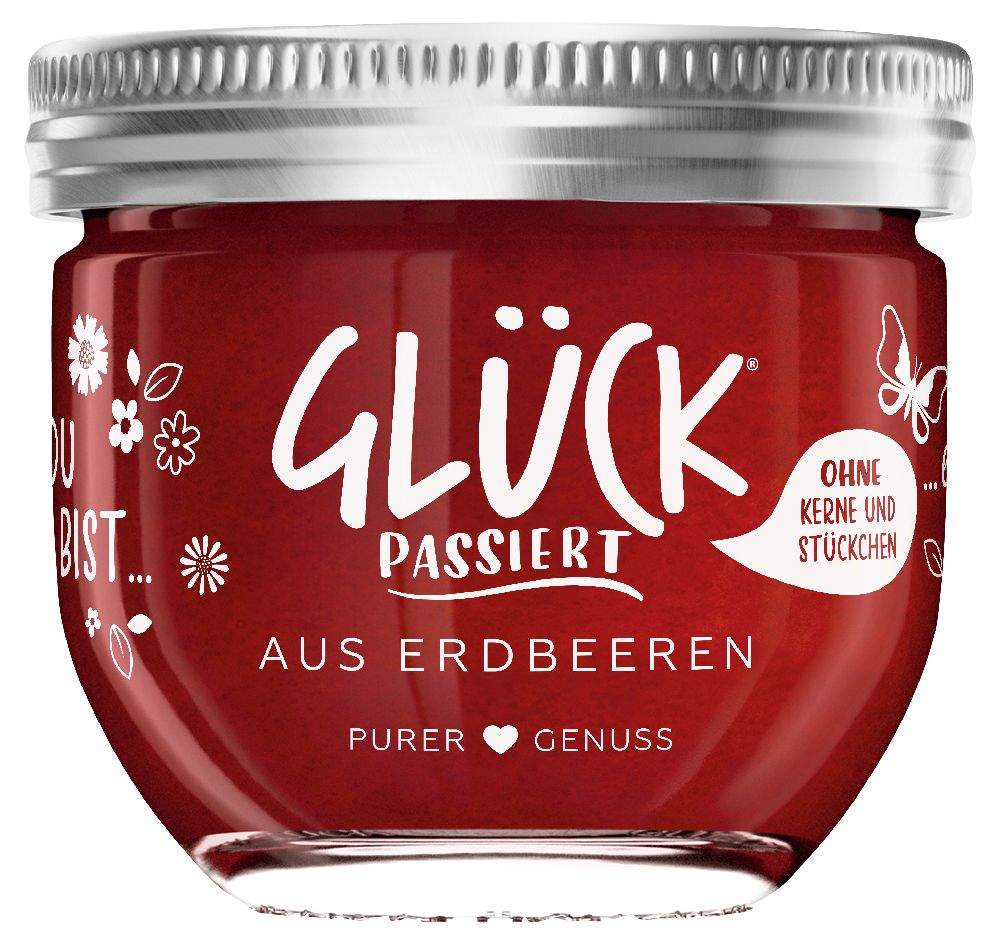 Glück purea di fragole, vaso da 230g