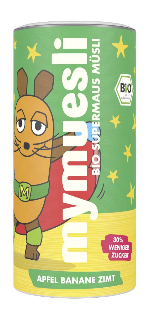 Mymuesli Maus mela-banana, lattina da 340 g